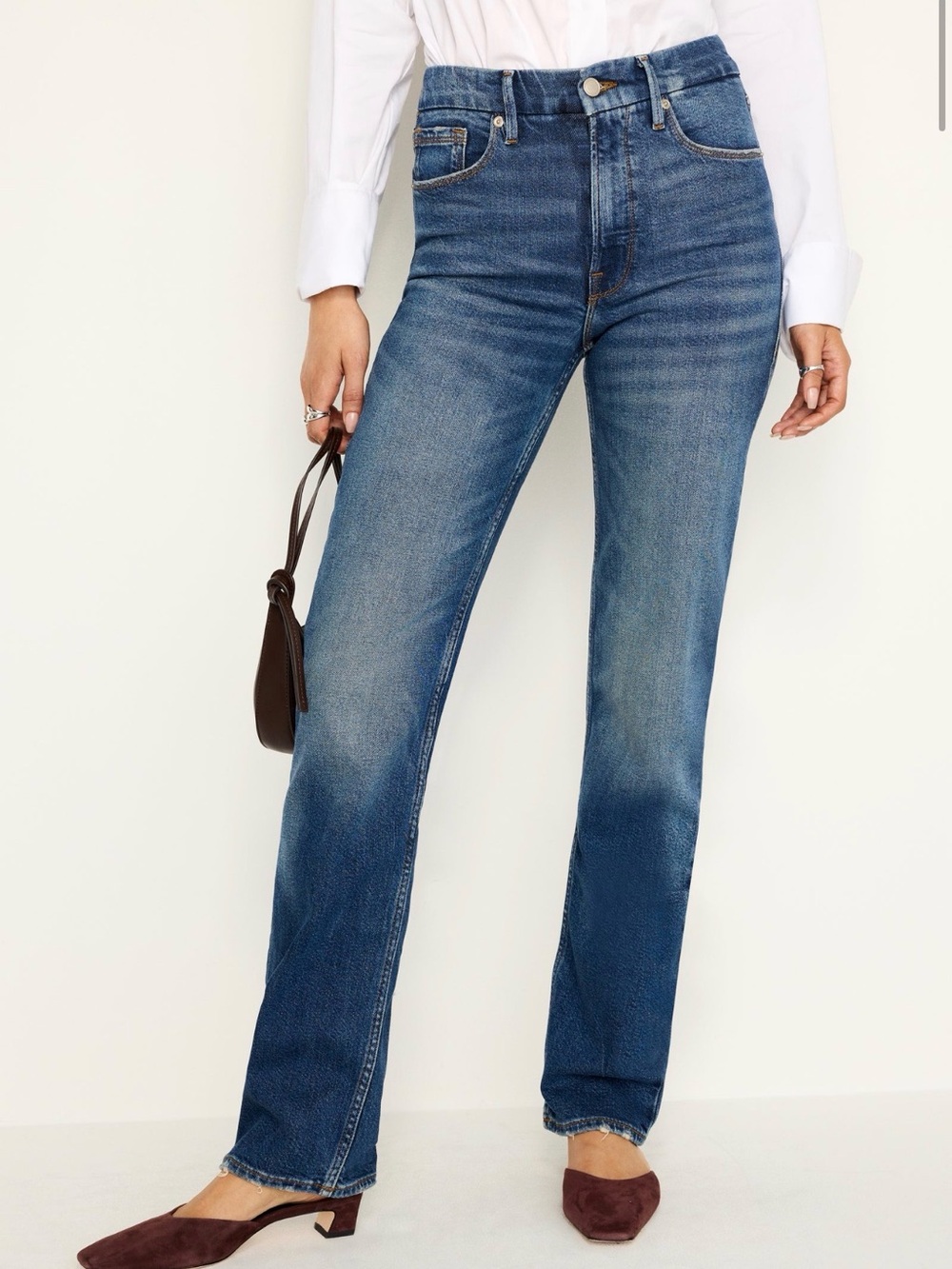 Good American Good Icon Straight 12 / 31 Indigo 605 - Picture 4 of 15